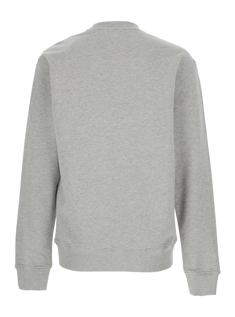 Ami Paris Men Crewneck Classic Fit With Ami De Coeur Knitted Patch AMI PARIS