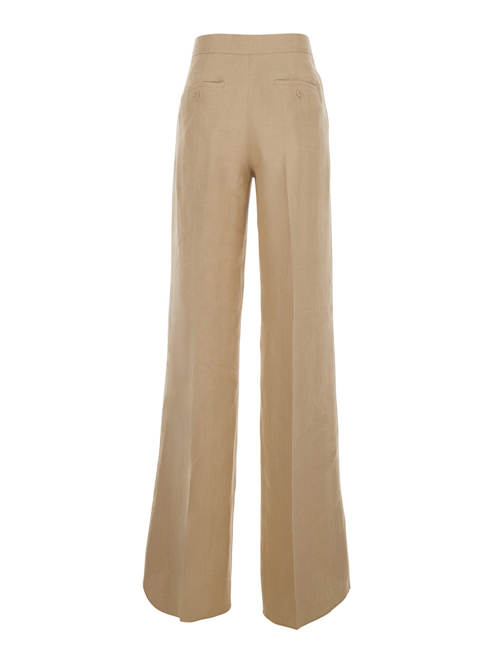 Max Mara Women Beige 'Mxsbig' Straight Leg Pants For In Linen Women MAX MARA