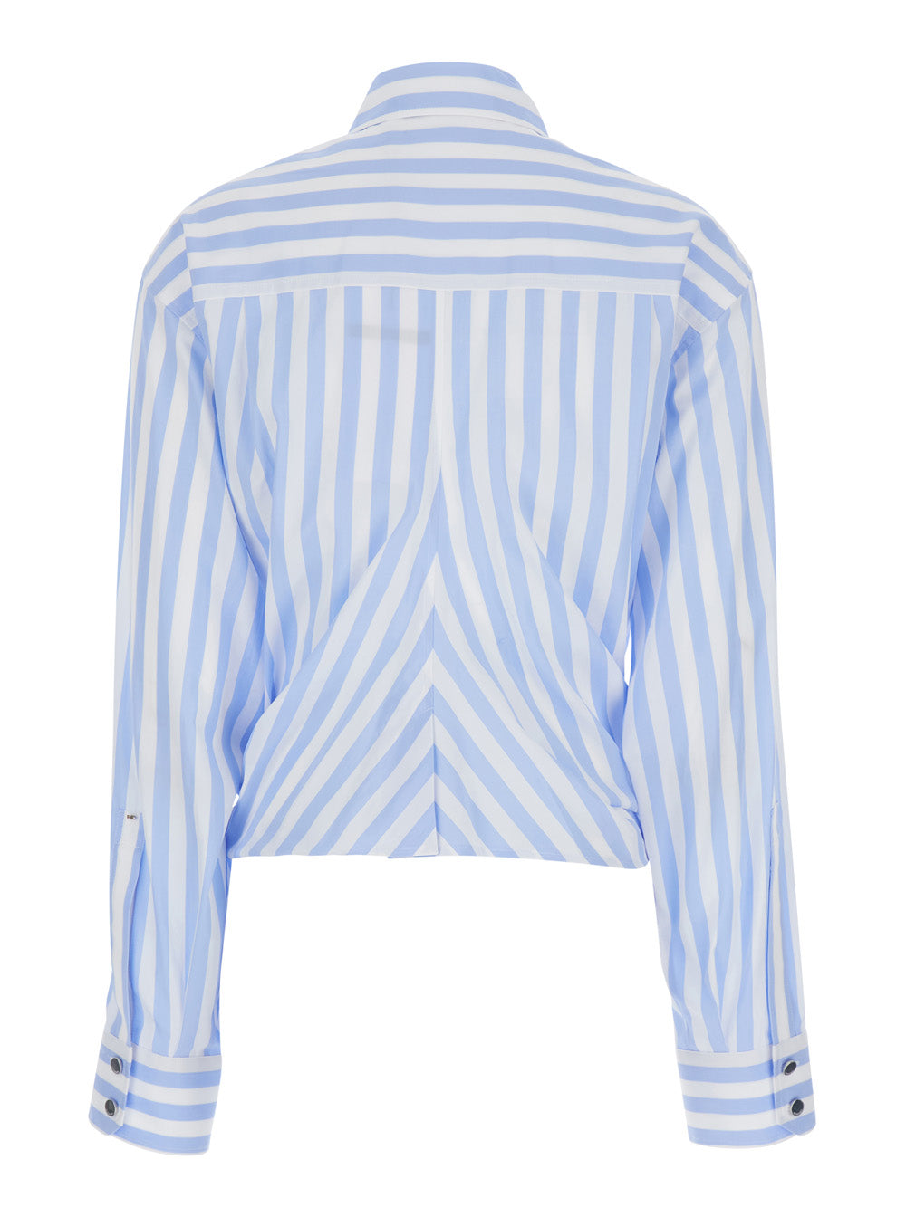 Sportmax Women Spxpalmizi Blue Button-Down Collar Long Sleeve Cotton Shirt For Women SPORTMAX