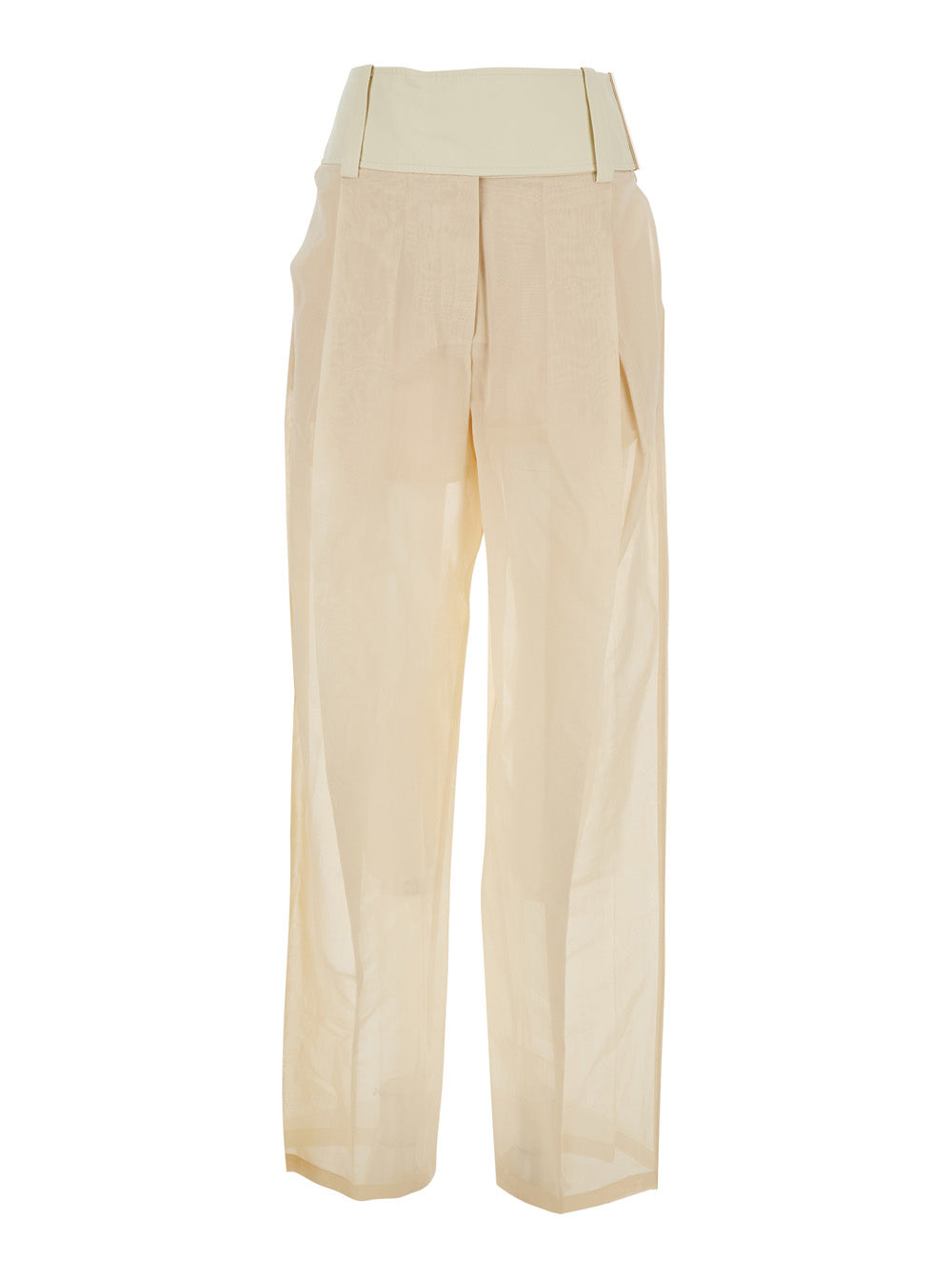 Sportmax Women Spsferito Pants With Elegant Design In White Cotton For Women SPORTMAX
