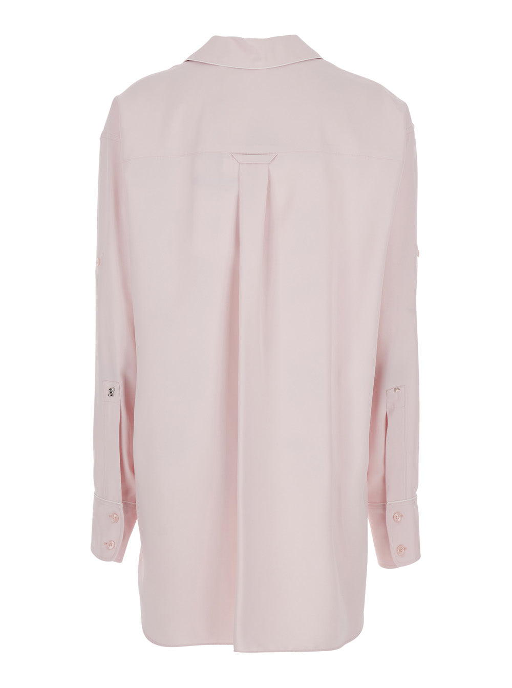 Sportmax Women 'Cocco' Pink Oversized Shirt With Notched Collar And Patch Pocket On The Front In Viscose For Women SPORTMAX