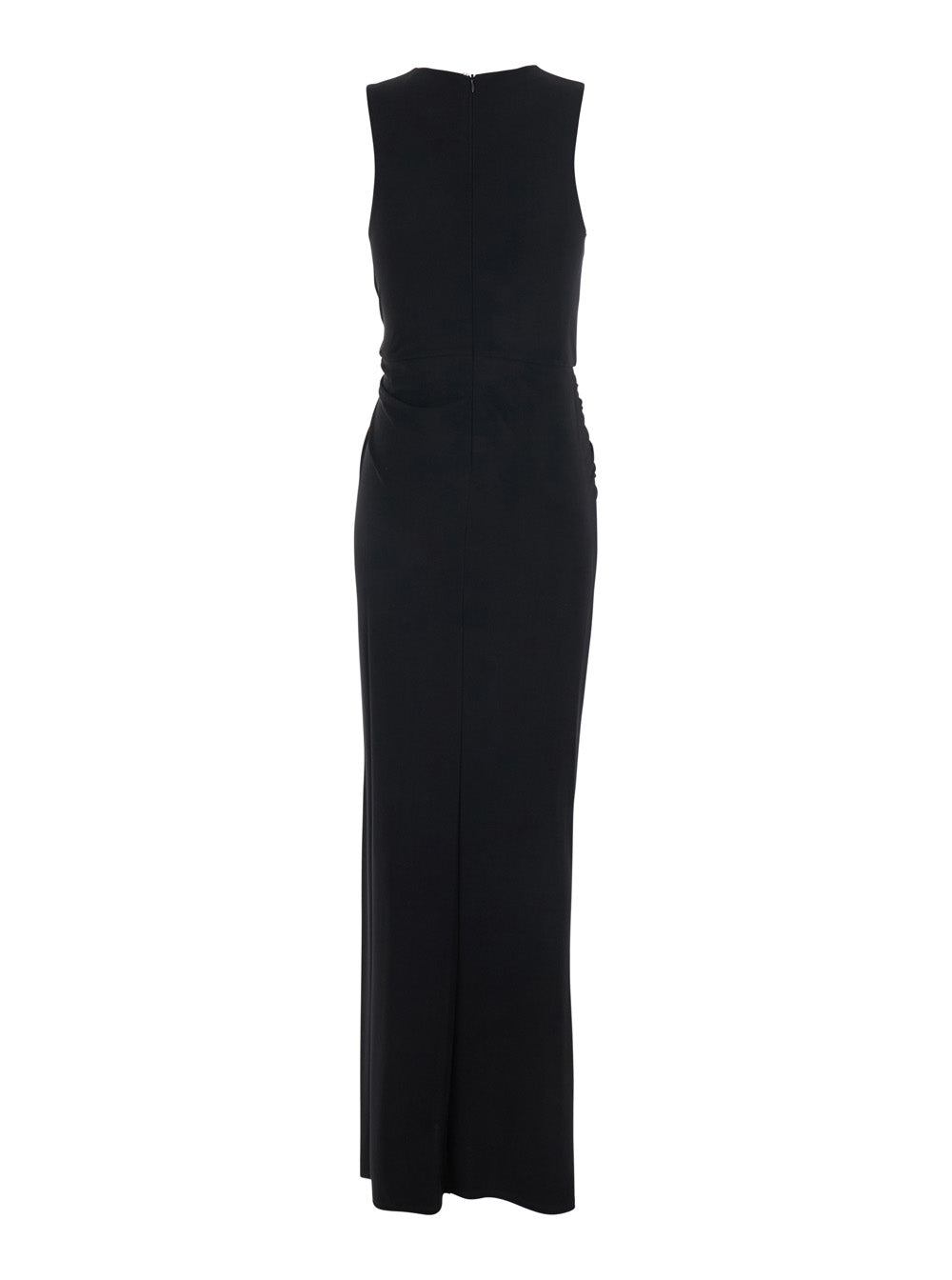 Sportmax Women Black Dress 'Spxsalett' With V-Neck And Long Sleeves In Viscose For Women SPORTMAX