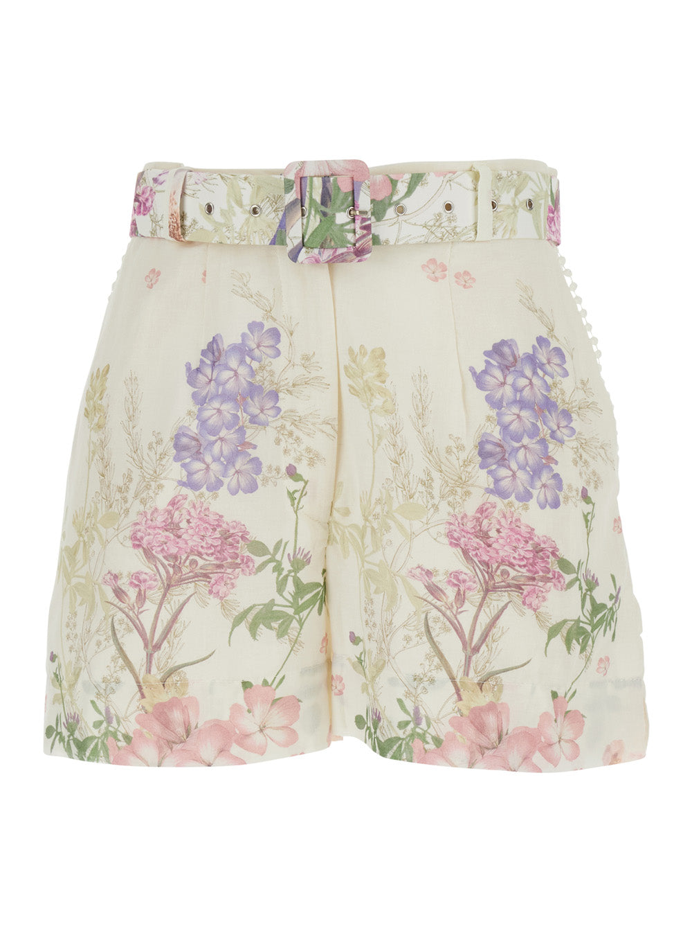 Charo Ruiz Women 'Pansy' Multicolored Shorts With Waistband And All-Over Floral Print In Cotton For Women CHARO RUIZ