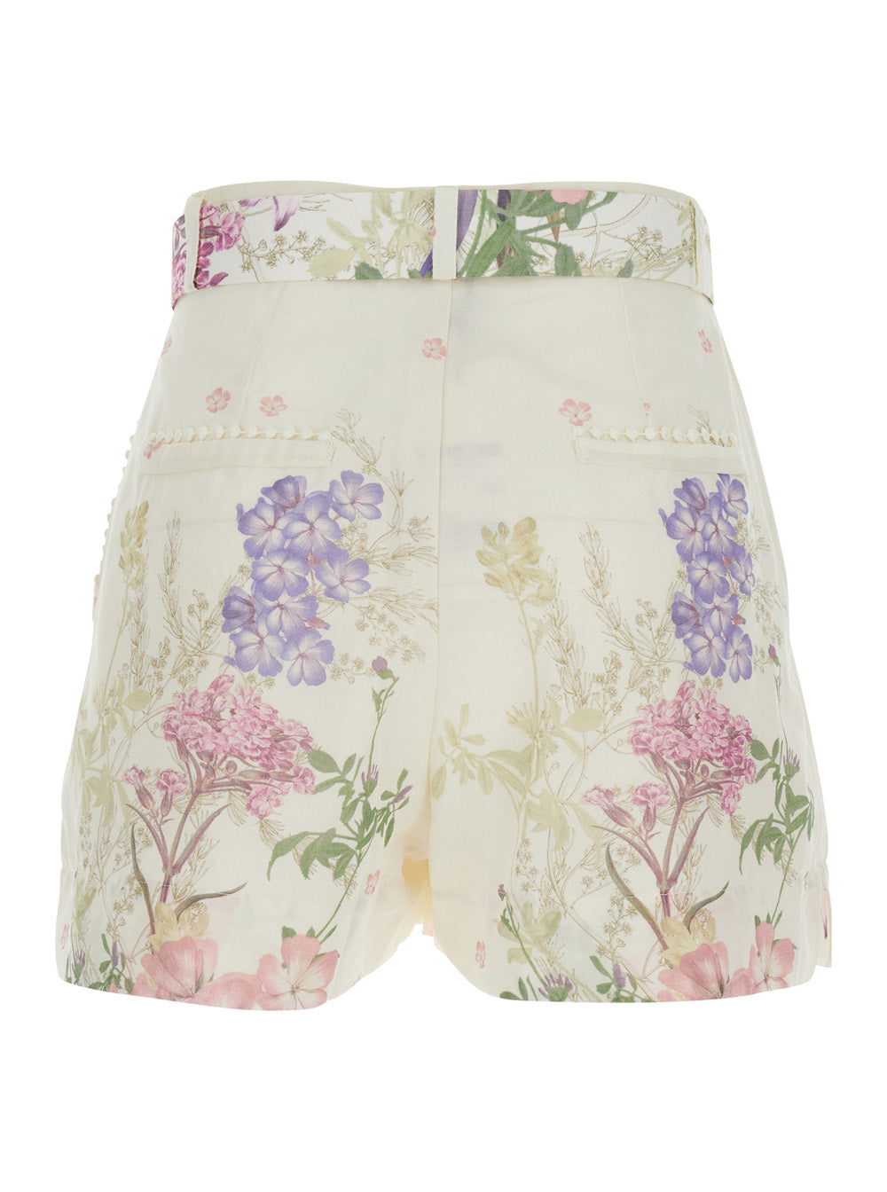 Charo Ruiz Women 'Pansy' Multicolored Shorts With Waistband And All-Over Floral Print In Cotton For Women CHARO RUIZ