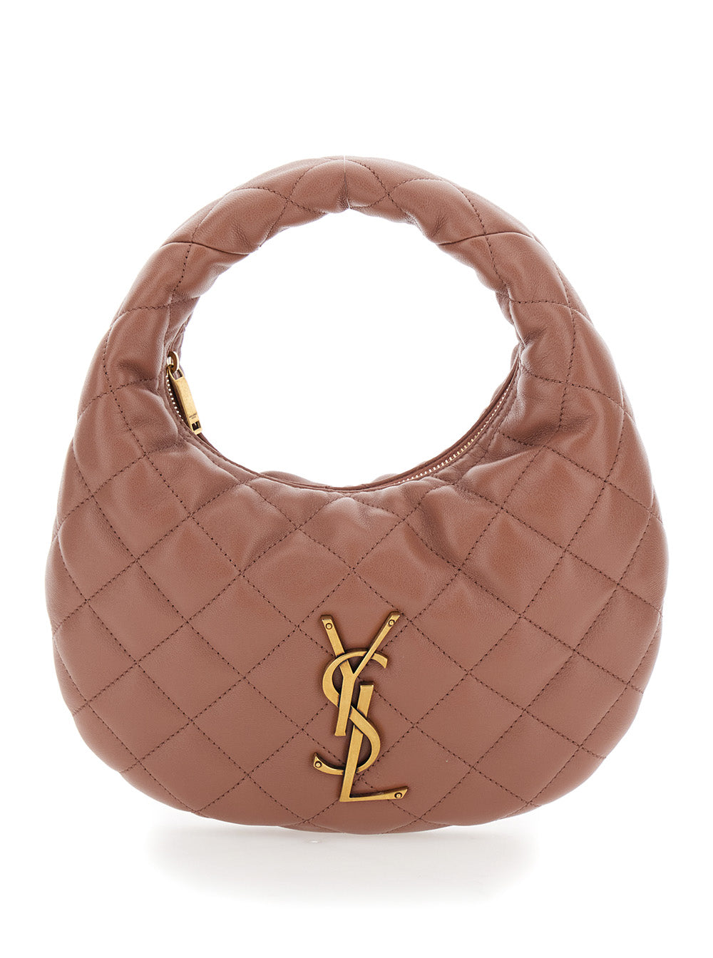 Saint Laurent Women Handbag With Ysl Plate In Pink Leather For Women SAINT LAURENT