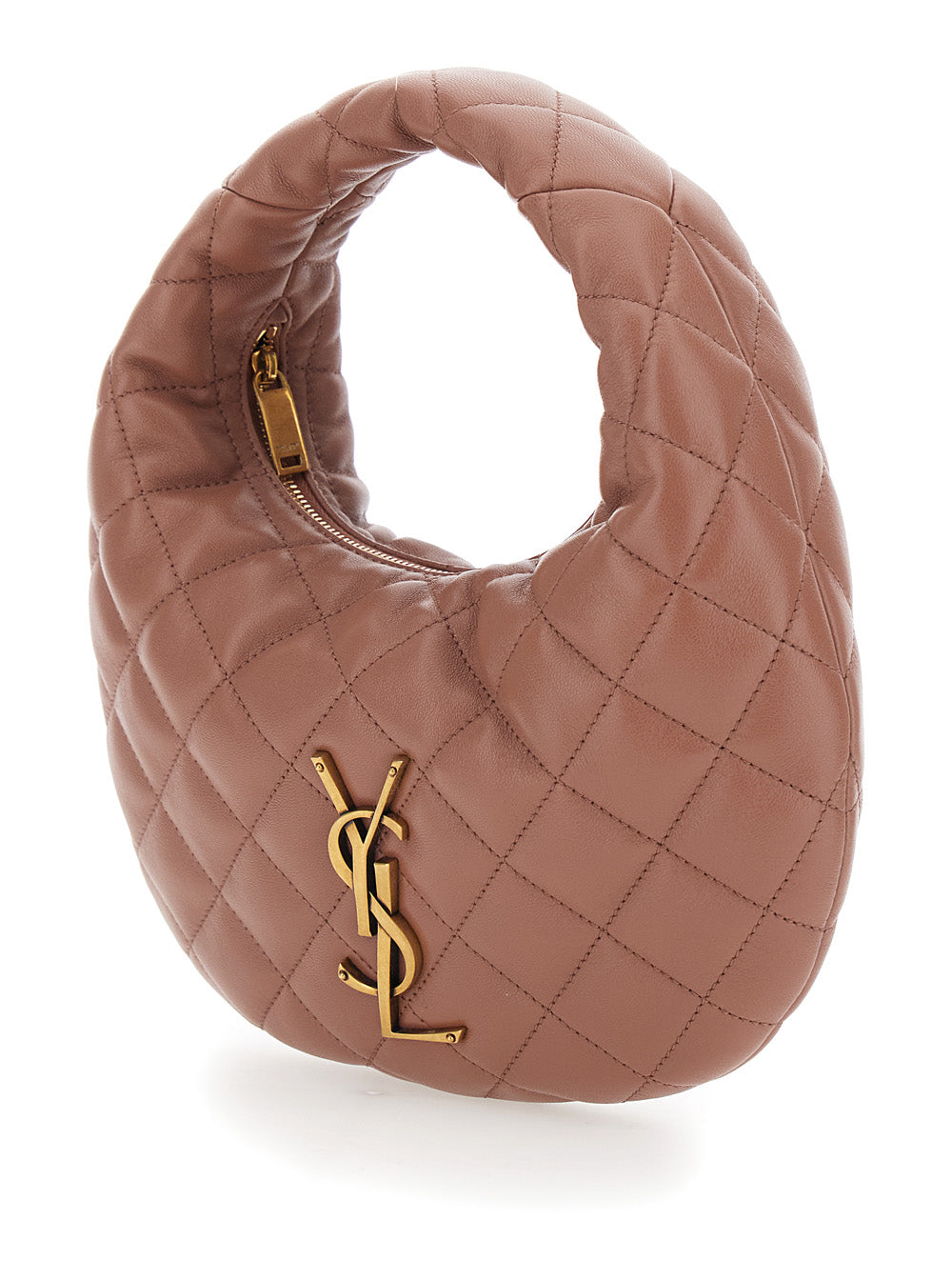 Saint Laurent Women Handbag With Ysl Plate In Pink Leather For Women SAINT LAURENT