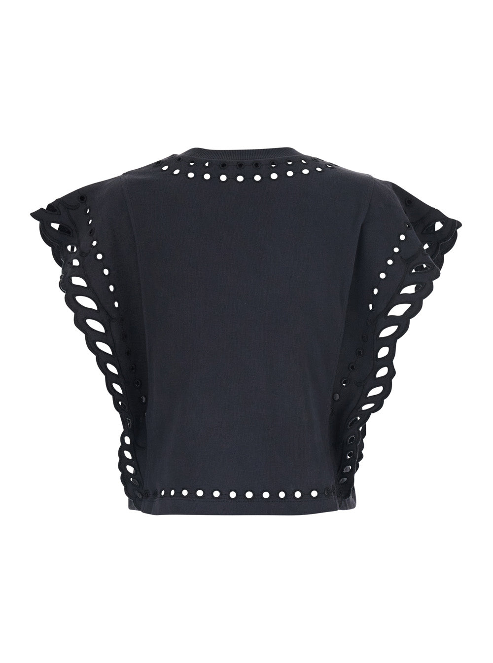 Isabel Marant Etoile Women Black T-Shirt 'Odyle-Gc' With Round Neck And Short Sleeves In Cotton For Women ISABEL MARANT ETOILE