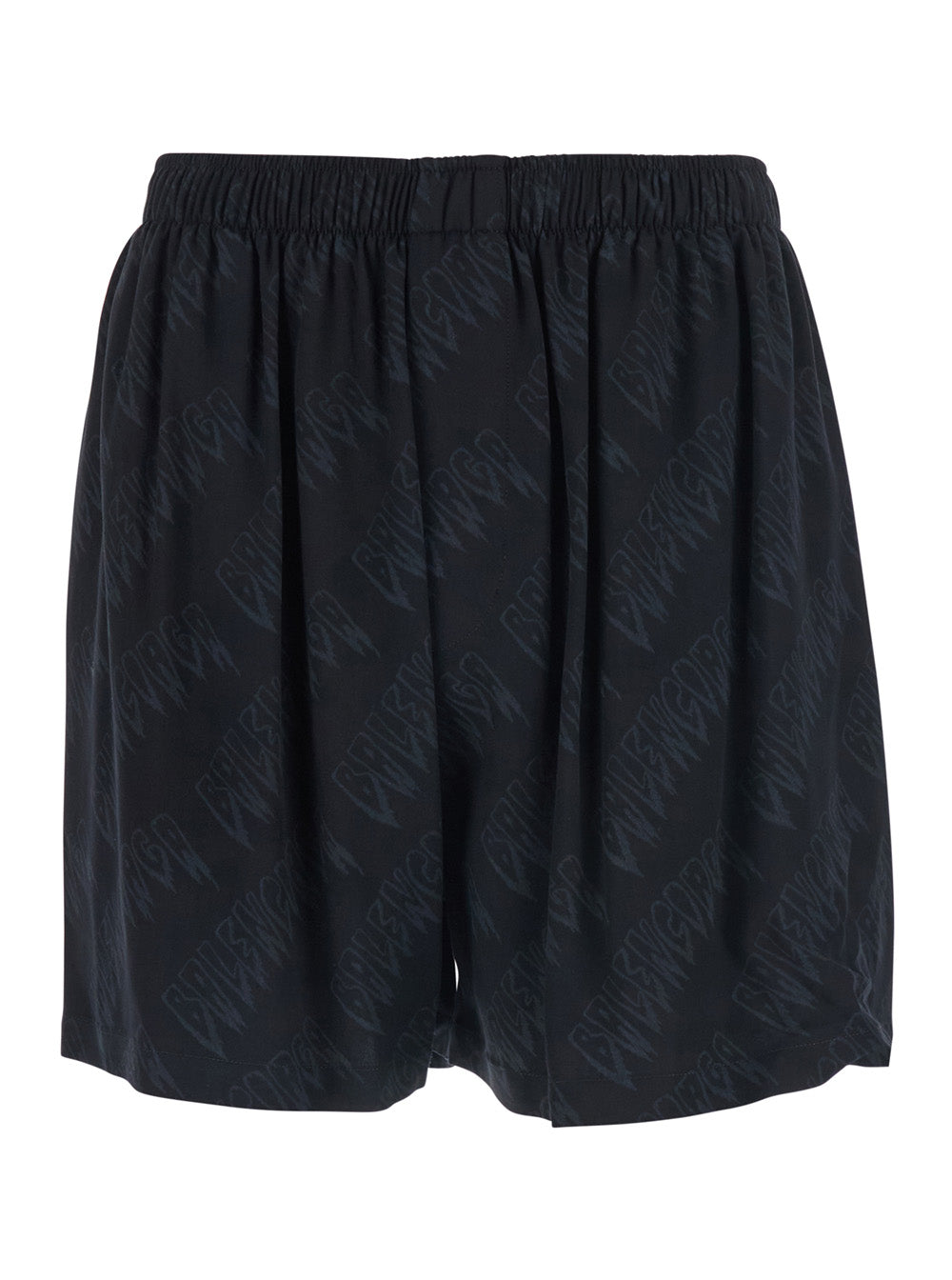 Balenciaga Men High-Waisted Shorts With Front Pockets In Black Viscose For Men BALENCIAGA