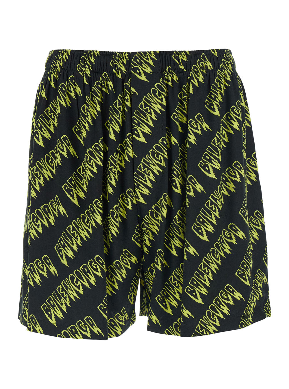 Balenciaga Men Creeper Viscose Yellow Shorts With Side Pockets For Men BALENCIAGA