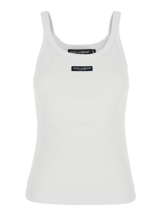 Dolce & Gabbana Women Jersey Logo Top DOLCE & GABBANA