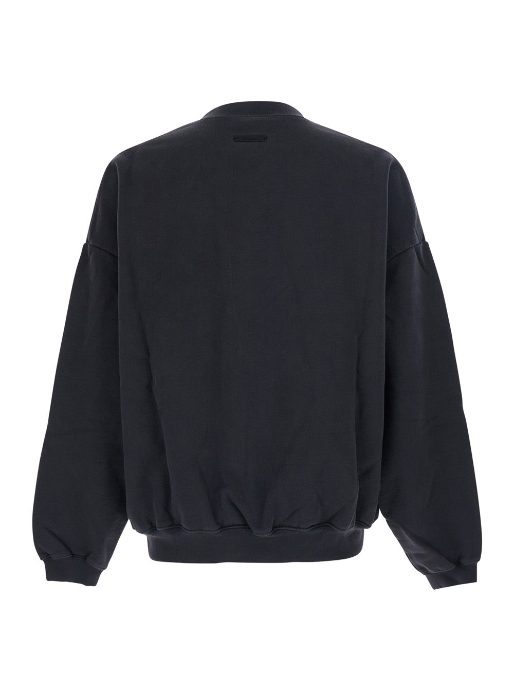 Fear Of God Men Black 'Campus 90'S Crewneck Sweatshirt Essentials' With Round Neck And Long Sleeves FEAR OF GOD