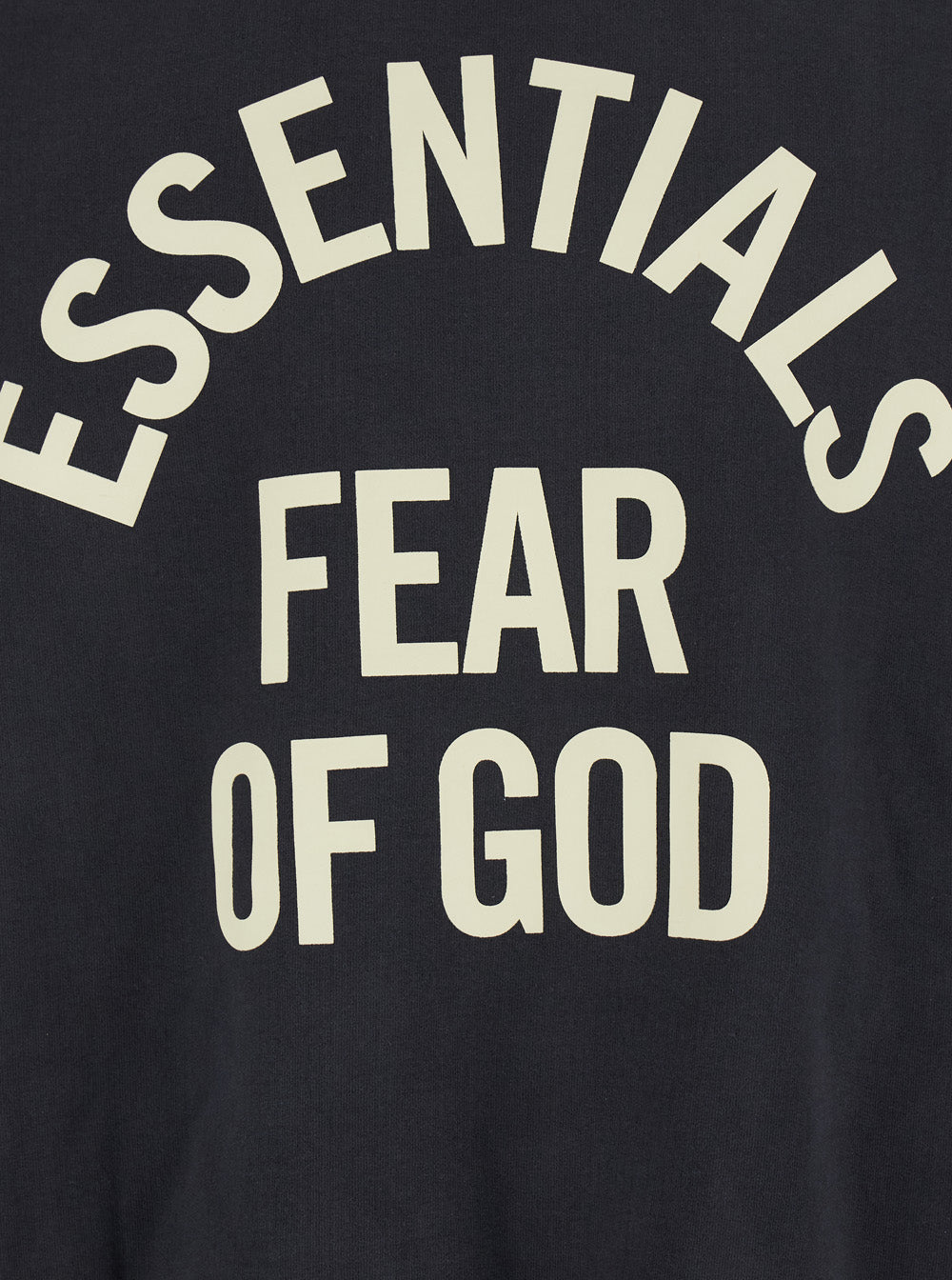 Fear Of God Men Black 'Campus 90'S Crewneck Sweatshirt Essentials' With Round Neck And Long Sleeves FEAR OF GOD
