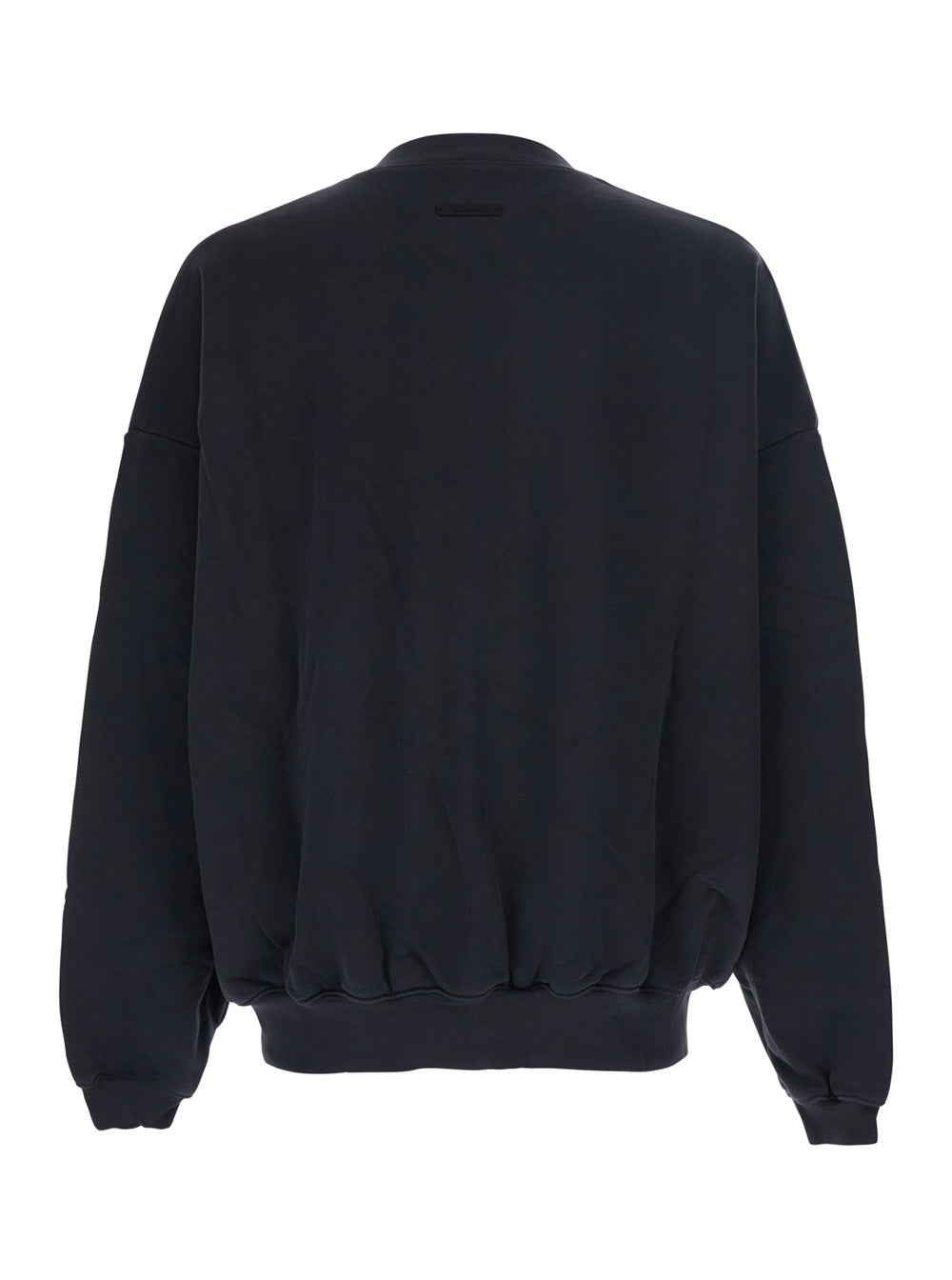 Fear Of God Men Sweatshirt 'Training 90'S Crewneck Sweatwshirt Essentials' Black With Front Logo Print In Cotton Men FEAR OF GOD