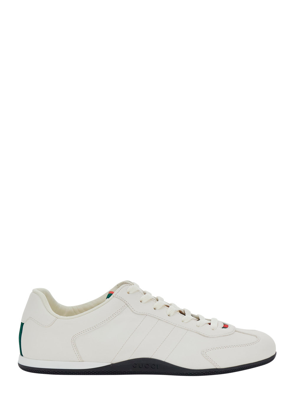 Gucci Men Sneakers 'Elan New' White With Black Leather Details For Women GUCCI