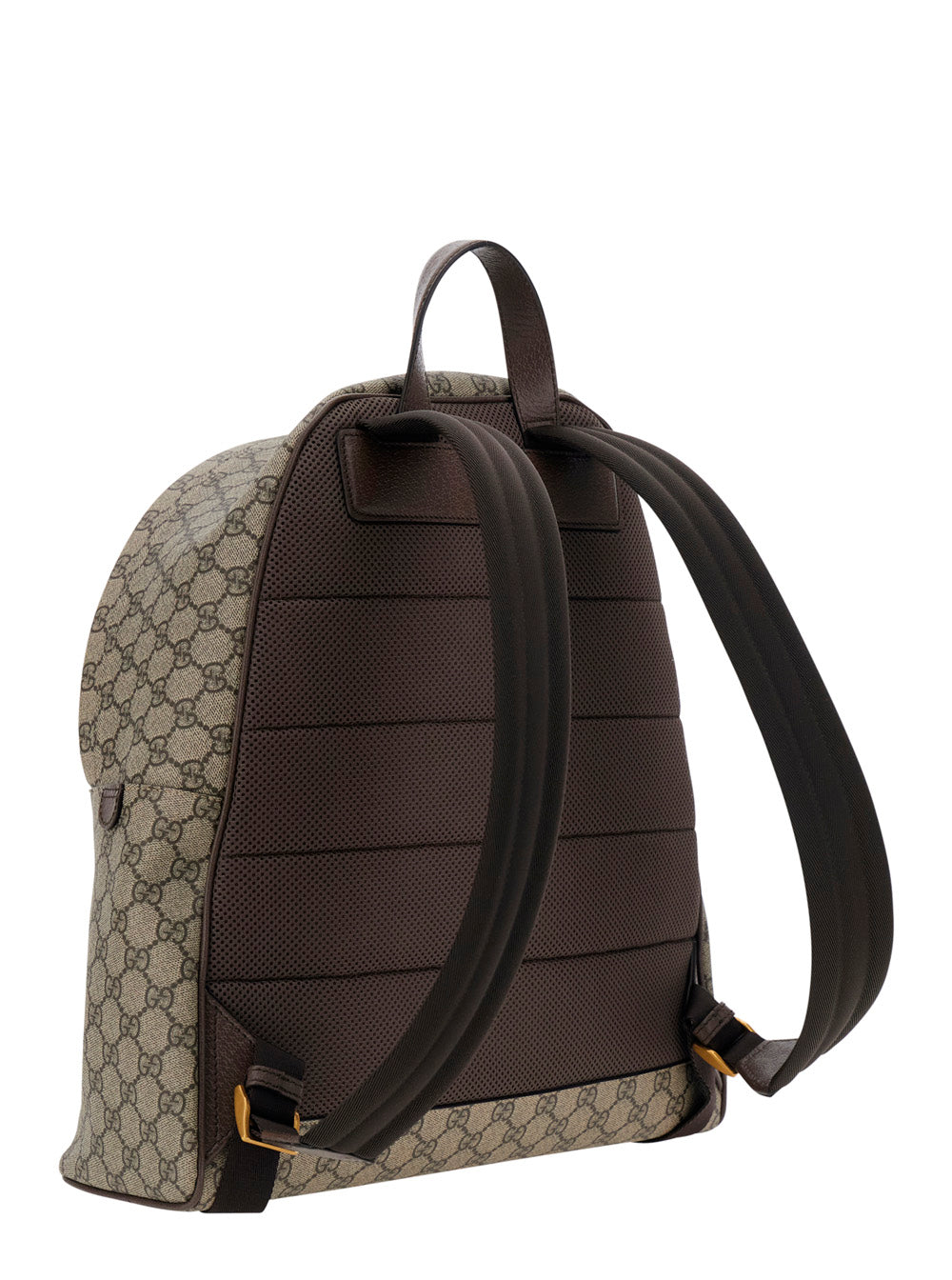 Gucci Men Ophidia Backpack Beige With Leather Details And Gg Logo In Tech Fabric For Women GUCCI