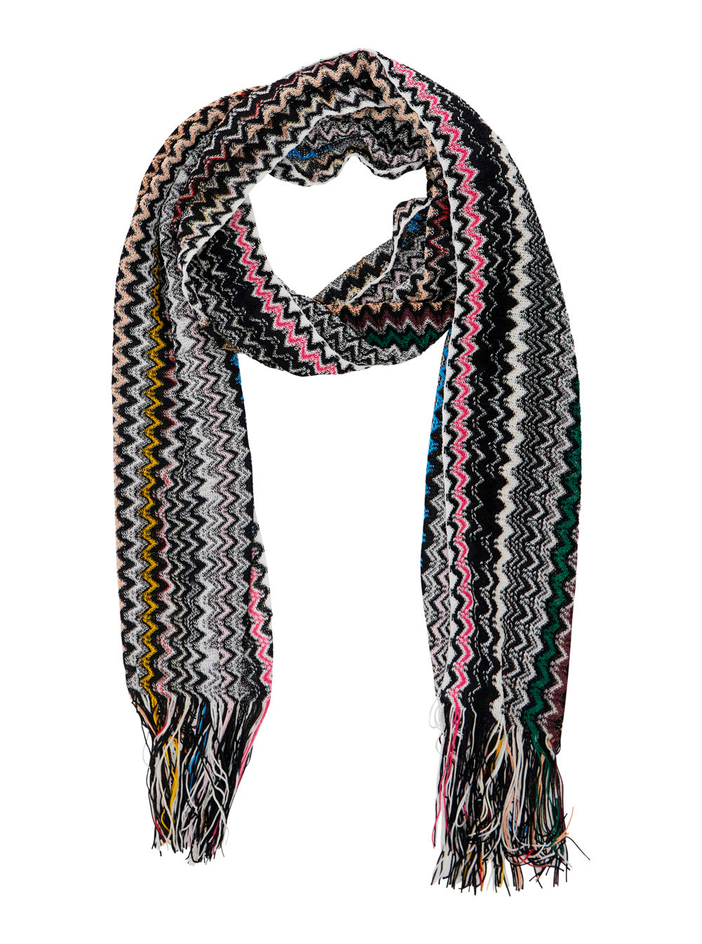 Missoni Women Scarf 'Sc35vida4940001' Multicolor With Zig Zag Motif In Viscose Women MISSONI