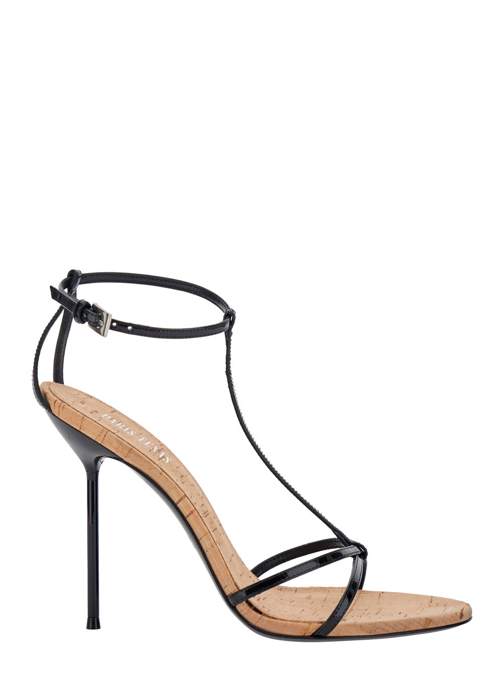 Paris Texas Women 'Lidia' Black High Heel Sandals With Adjustable Strap In Leather Women PARIS TEXAS