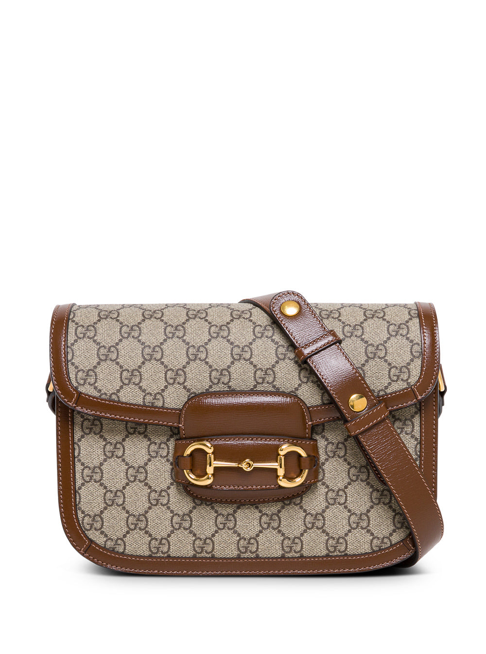Gucci Women Shoulder Bag 'Horsebit Bag' With Beige Leather Details For Women GUCCI