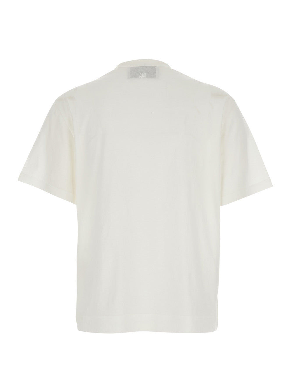 Ami Paris Women White T-Shirt With Ami De Coeur Patch In Cotton Woman AMI PARIS
