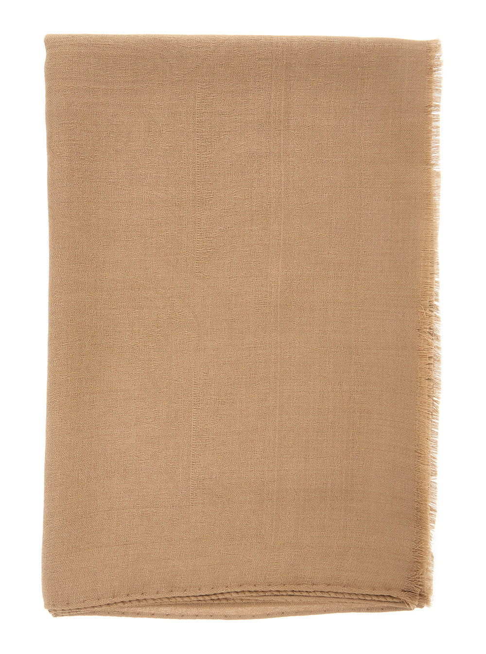 Max Mara Women Scarf 'Mxapalme' Beige With Fringes In Wool And Silk For Women MAX MARA