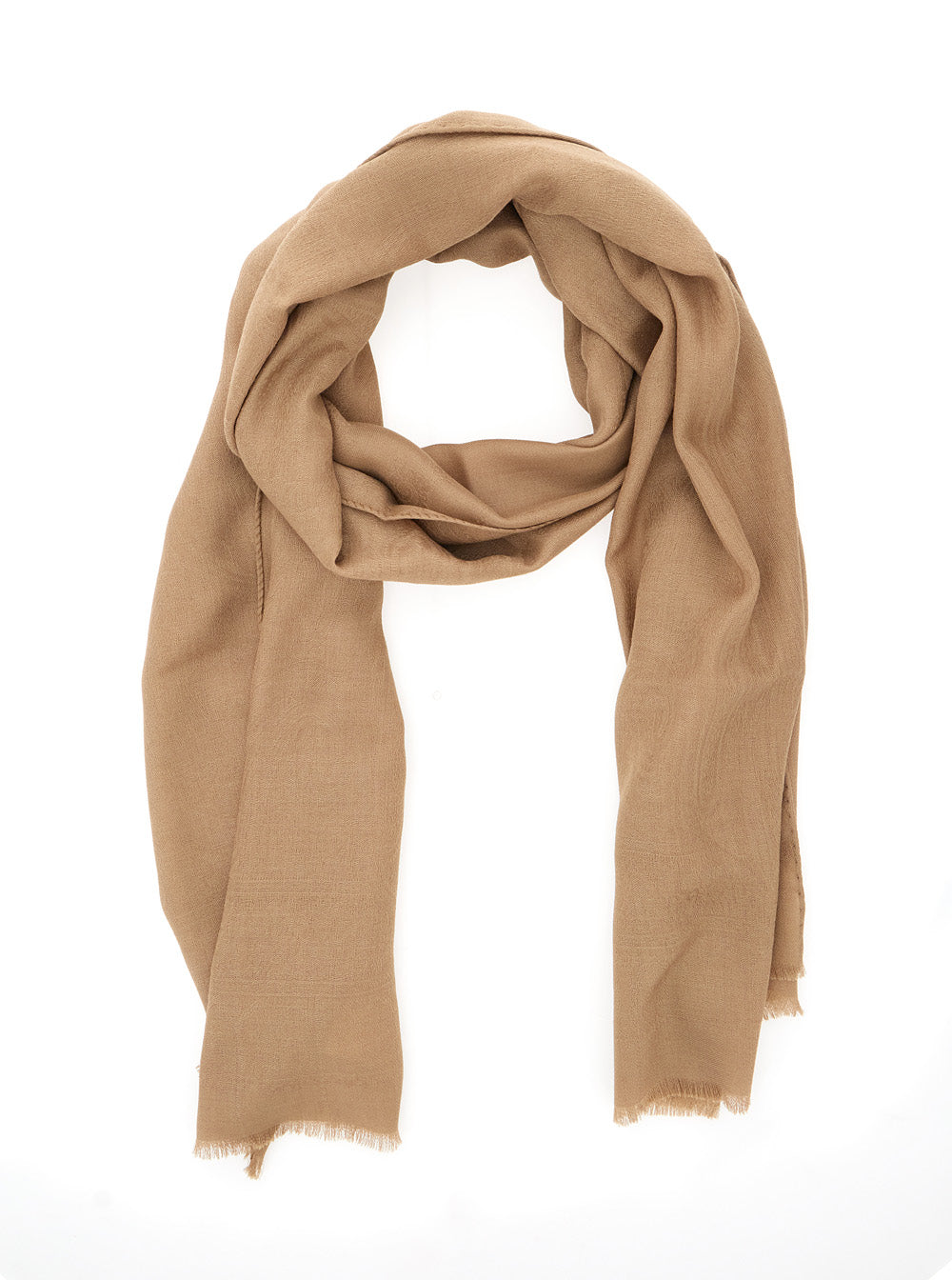 Max Mara Women Scarf 'Mxapalme' Beige With Fringes In Wool And Silk For Women MAX MARA