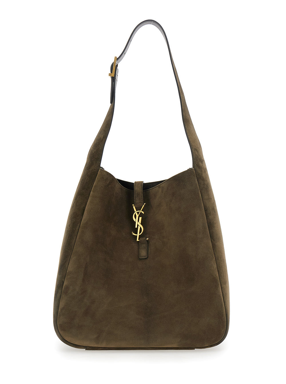 Saint Laurent Women Shoulder Bag 'Ysl Bo Mng L Le 5A7' With Triomphe Plate On The Front In Green Leather For Women SAINT LAURENT