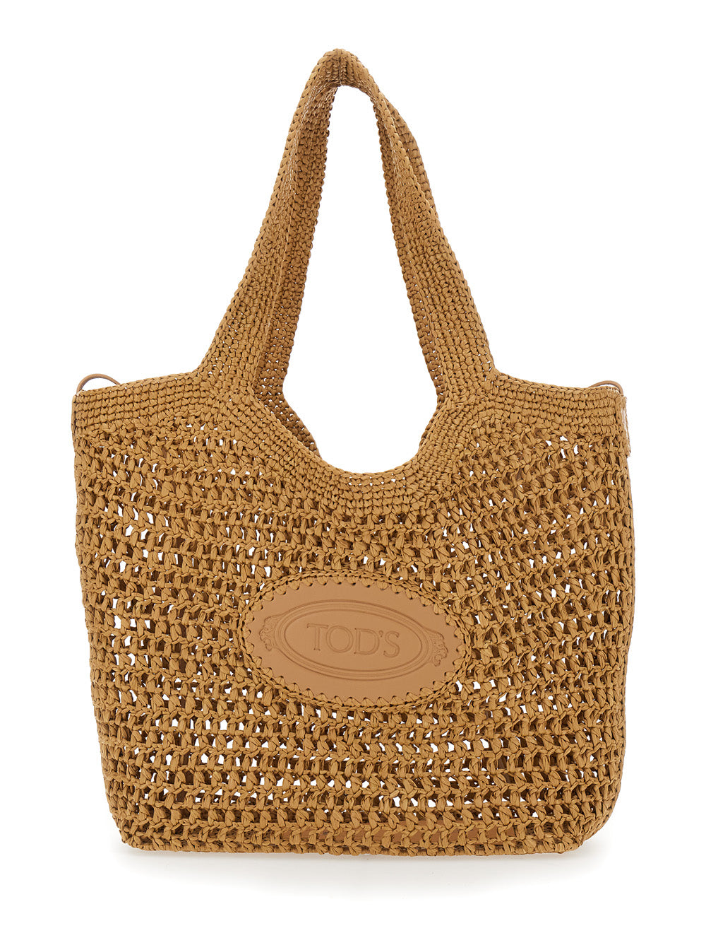 Tod's Women Raffia Shopper Beige Viscose Bag For Women TOD'S