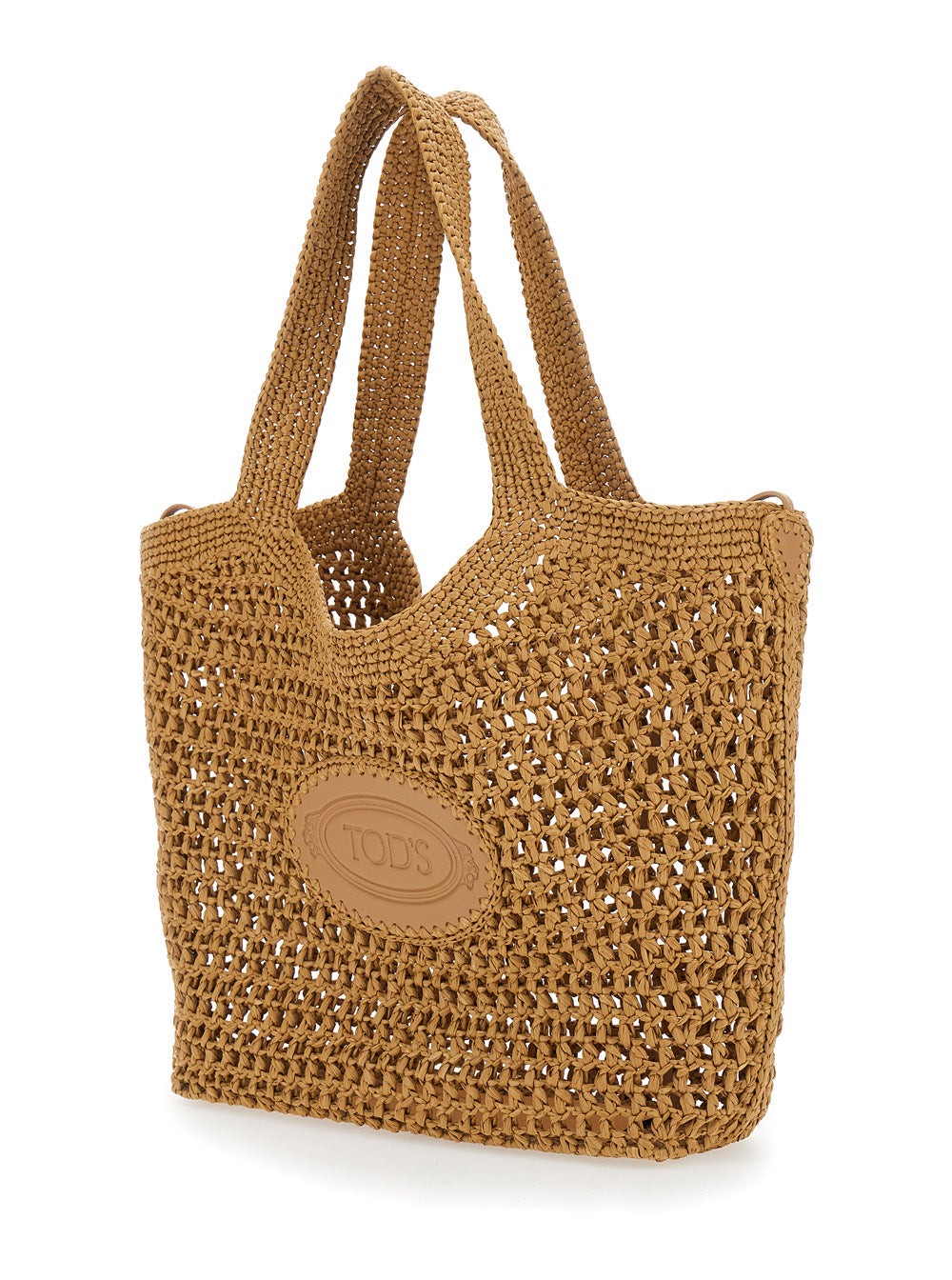 Tod's Women Raffia Shopper Beige Viscose Bag For Women TOD'S