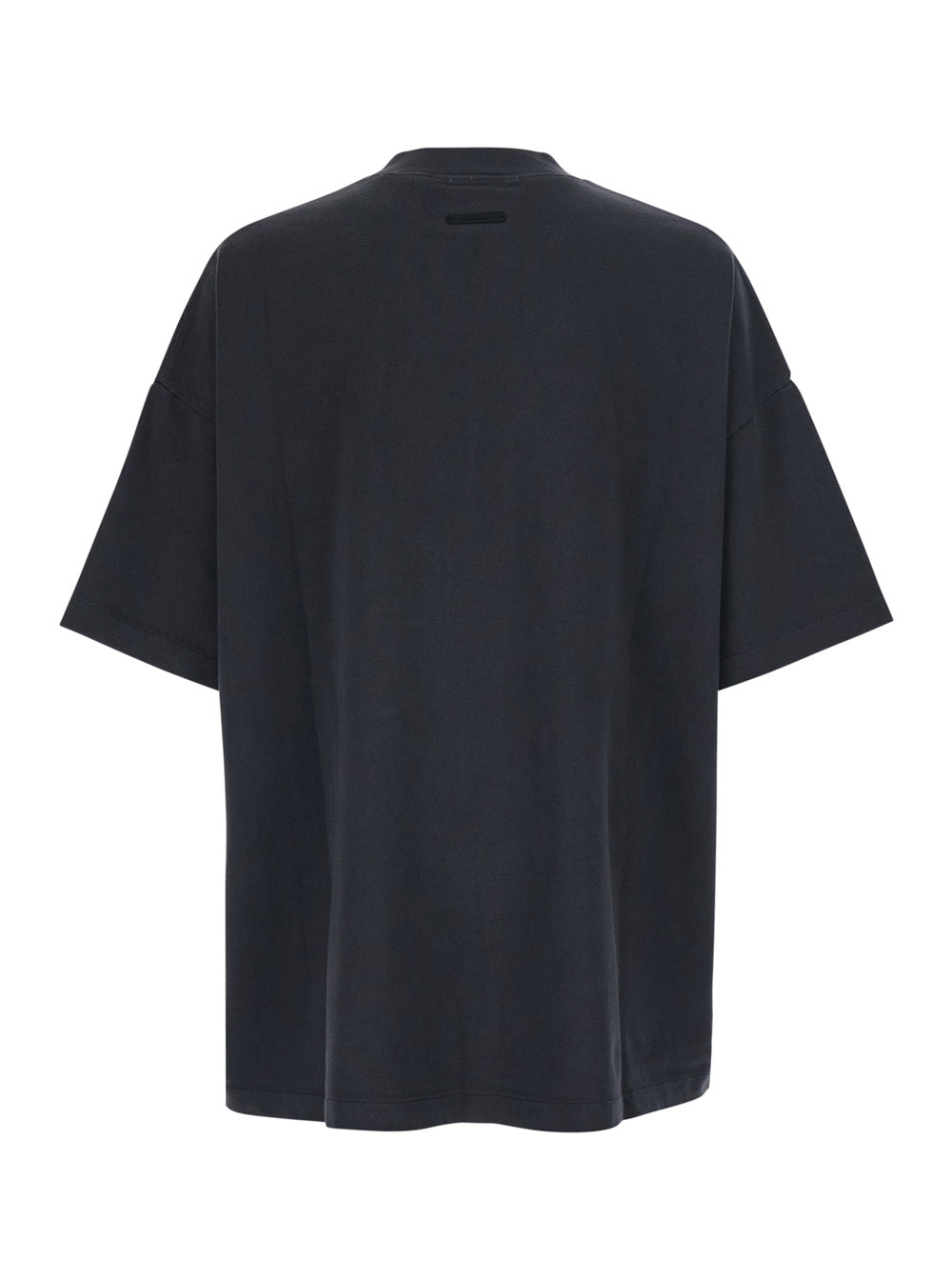 Fear Of God Men Black T-Shirt 'Campus 90'S Short Sleeve Tee Essentials' With Short Sleeves And Round Neck In Cotton For Men FEAR OF GOD