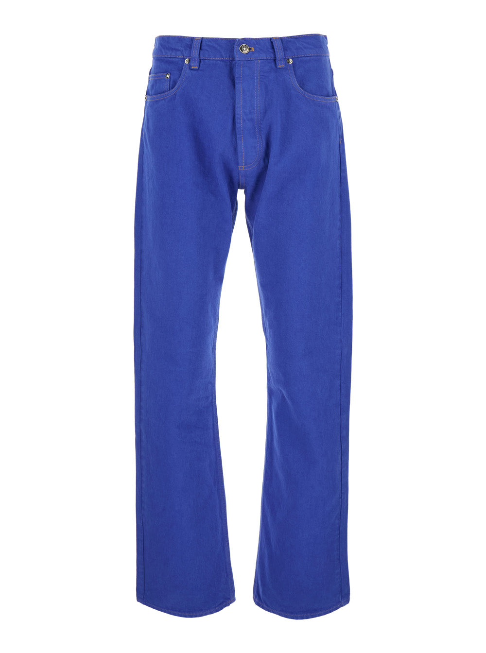 Versace Men Blue 'Fermo In Bull' Jeans With Five Pockets For Men VERSACE