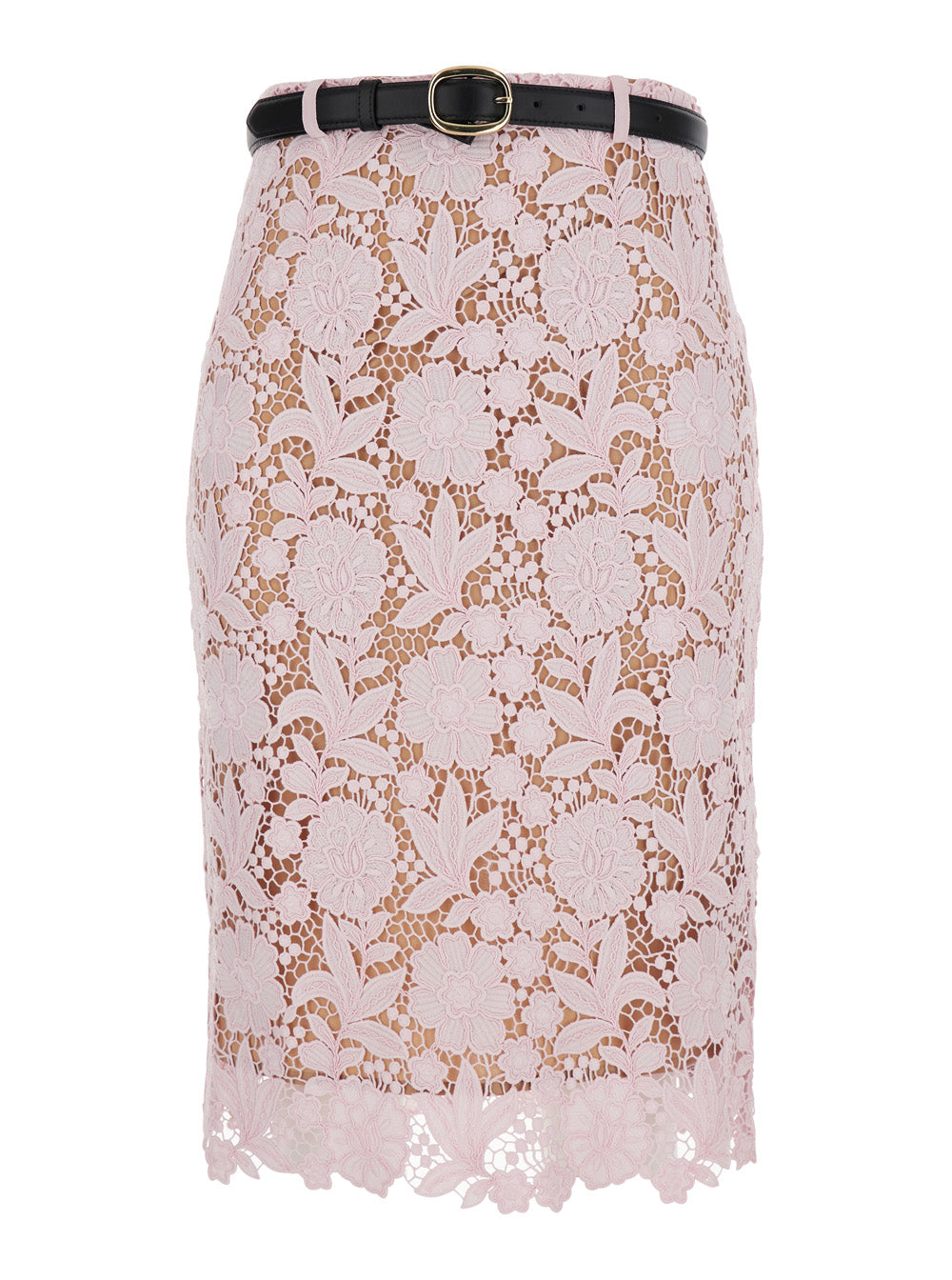 Self-Portrait Women Dress 'Pink Lace' With Pink Lace Details In Fabric SELF-PORTRAIT