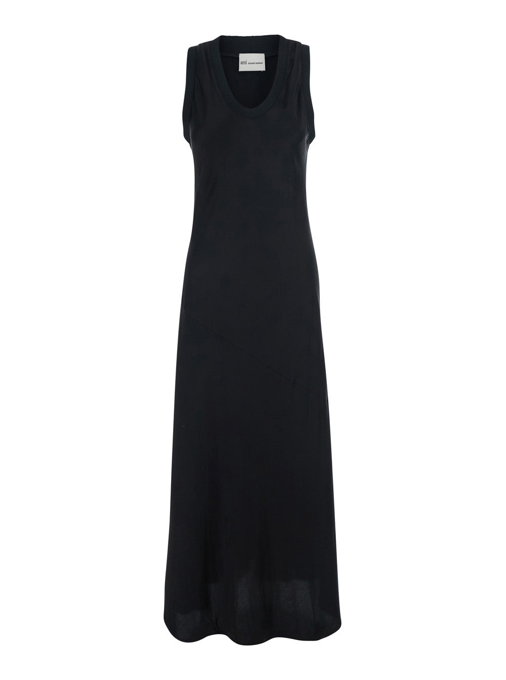 Ami Paris Women Maxi Tank Dress With Ribbed Details AMI PARIS
