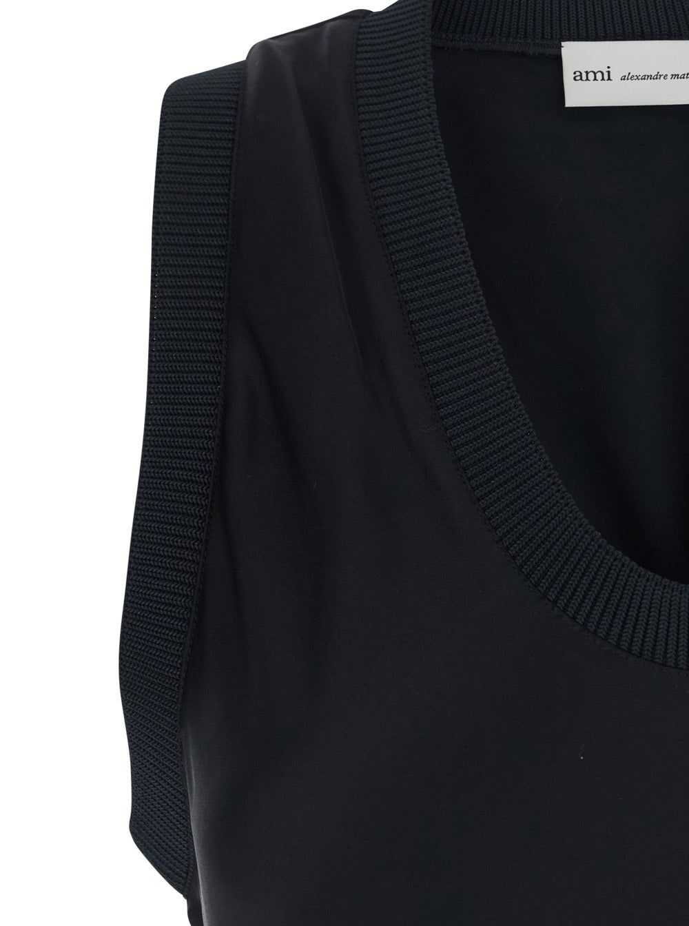Ami Paris Women Maxi Tank Dress With Ribbed Details AMI PARIS