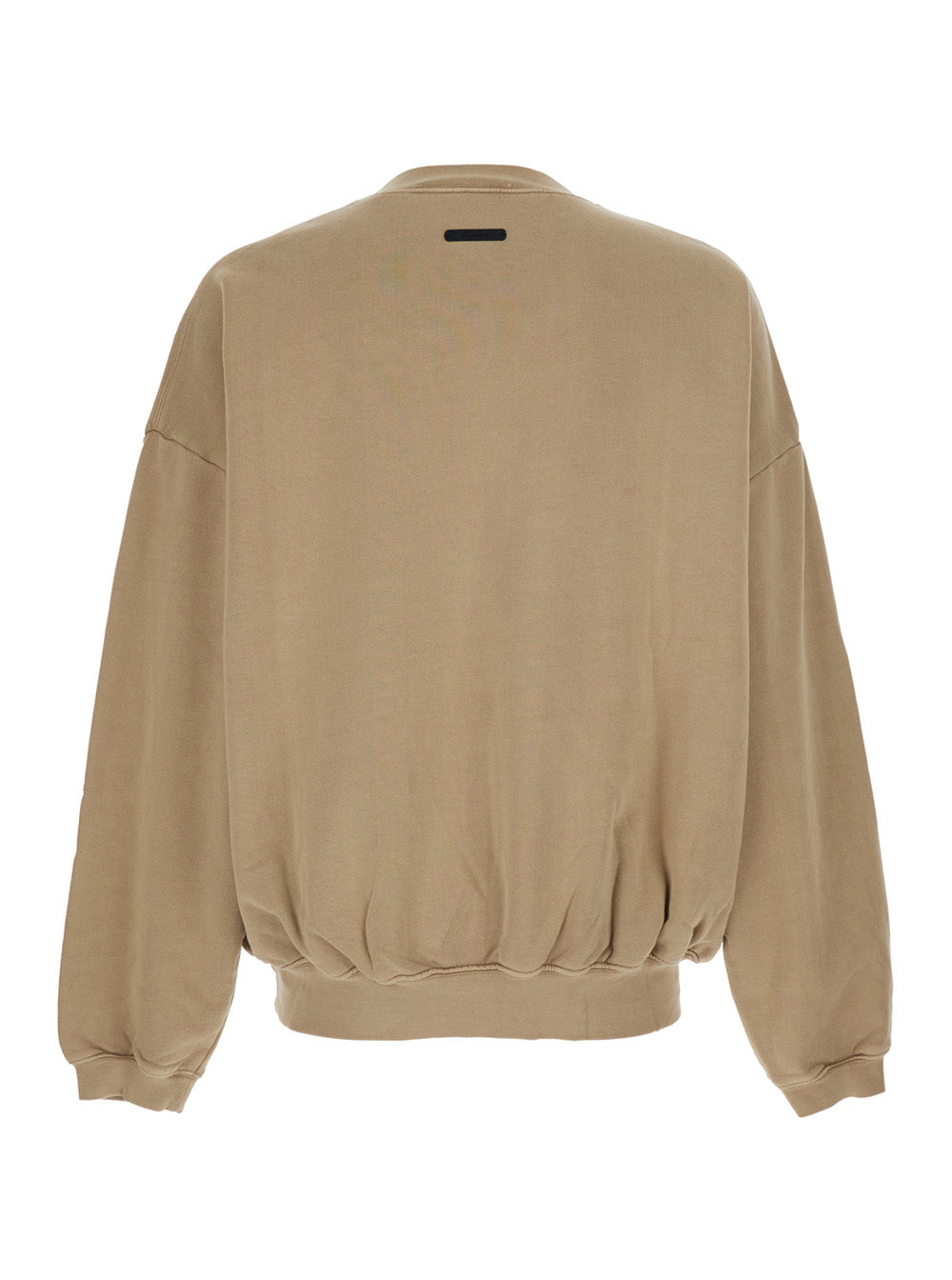 Fear Of God Men Beige Crewneck Sweatshirt With Dropped Shoulders And Maxi Logo Lettering On The Front In Cotton For Men FEAR OF GOD