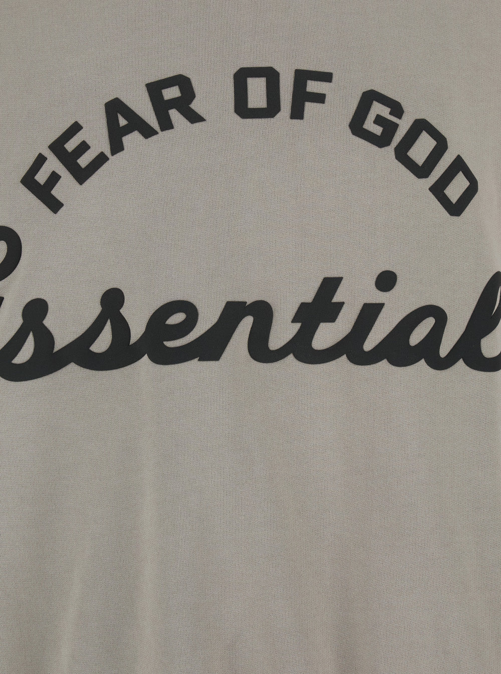 Fear Of God Men Gray Crewneck Sweatshirt With Dropped Shoulders And Maxi Logo Print On The Front In Cotton For Men FEAR OF GOD