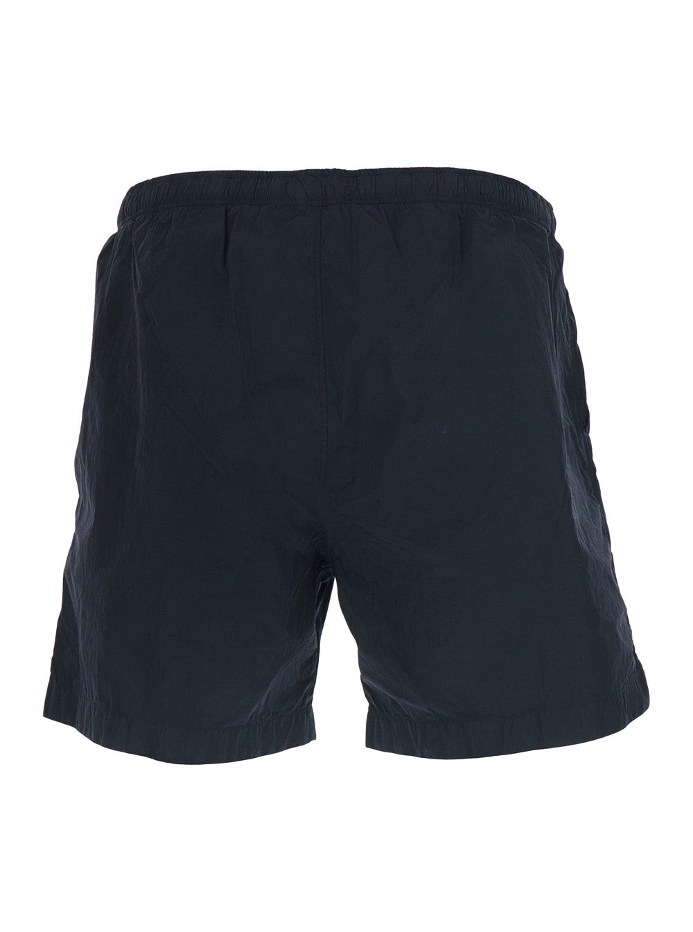 C.P. Company Men Blue Swim Shorts With Logo On The Front In Tech Fabric Men C.P. COMPANY