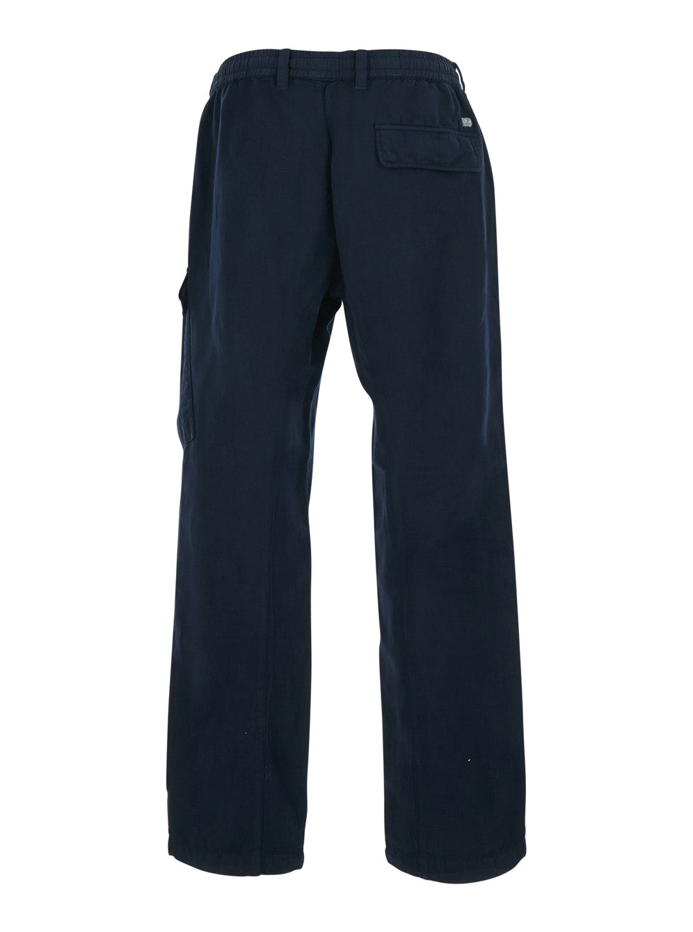 C.P. Company Men Blue Pants With Elasticated Waist And A Cargo Pocket In Cotton And Linen Blend For Men C.P. COMPANY