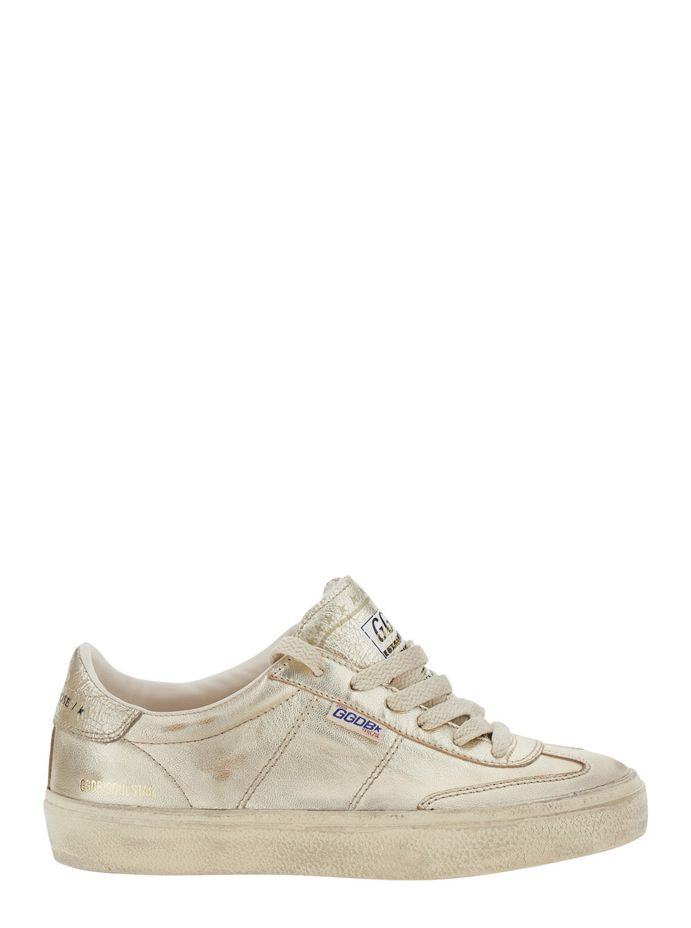 Golden Goose Women 'Soul-Star' Metallic Sneakers With Logo Lettering On The Back And On The Tongue In Laminated Leather Woman GOLDEN GOOSE