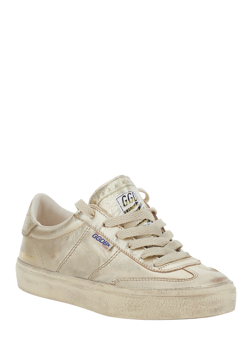 Golden Goose Women 'Soul-Star' Metallic Sneakers With Logo Lettering On The Back And On The Tongue In Laminated Leather Woman GOLDEN GOOSE
