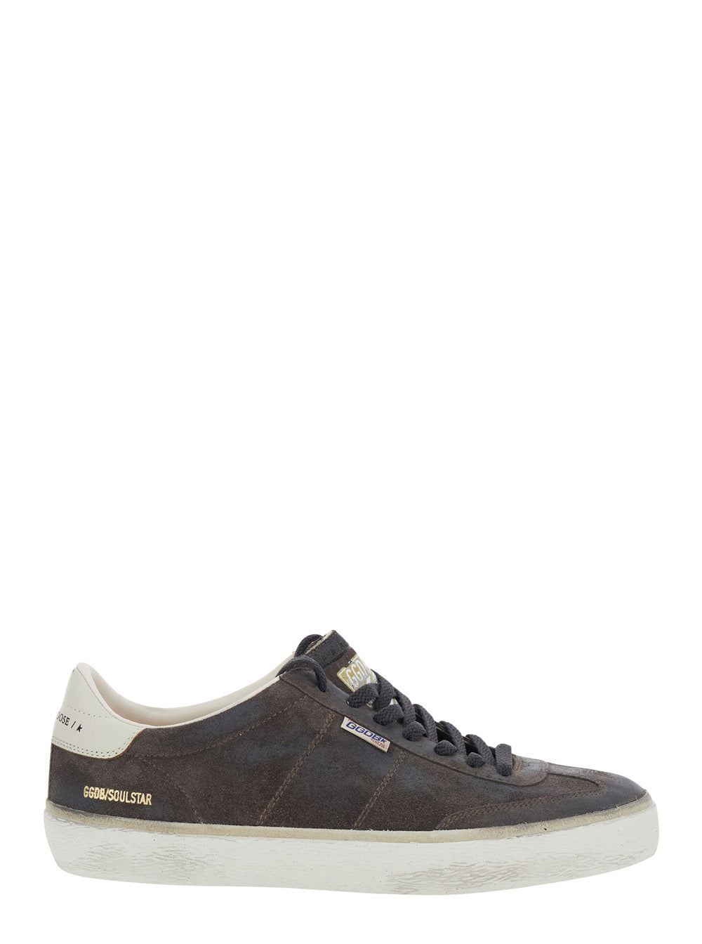 Golden Goose Men 'Soul-Star' Gray Low Sneakers With Metallic Pull-Tab In Leather For Men GOLDEN GOOSE