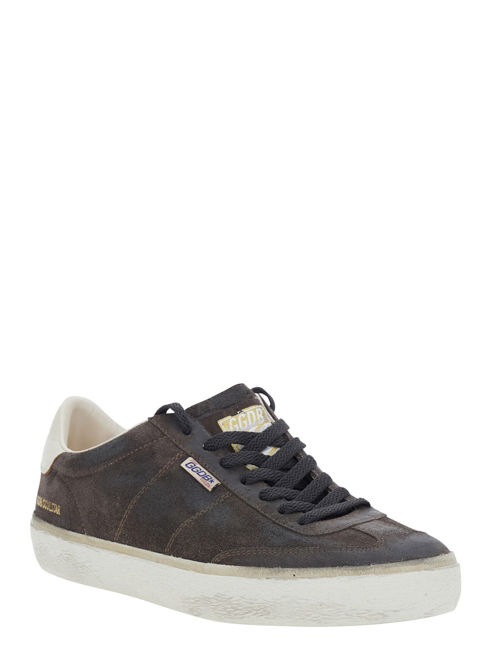 Golden Goose Men 'Soul-Star' Gray Low Sneakers With Metallic Pull-Tab In Leather For Men GOLDEN GOOSE