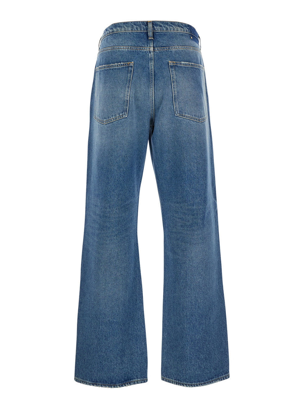 Golden Goose Men Blue Wide Leg Jeans In Cotton Man GOLDEN GOOSE