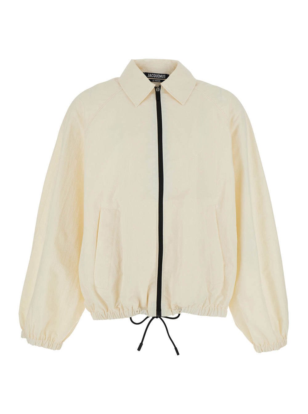 Jacquemus Men 'Le Coupe-Vent' White Jacket With Front Closure In Tech Fabric For Men JACQUEMUS