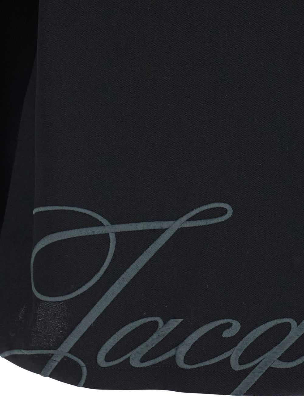 Jacquemus Men 'La Chemise Mecano' Black Shirt With Zip Closure And Maxi Logo Lettering On The Back In Wool For Men JACQUEMUS