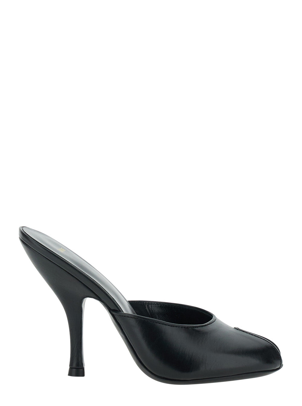 Jude Women 'Date' Black Heeled Sandals With Cut-Out Toe In Leather For Women JUDE