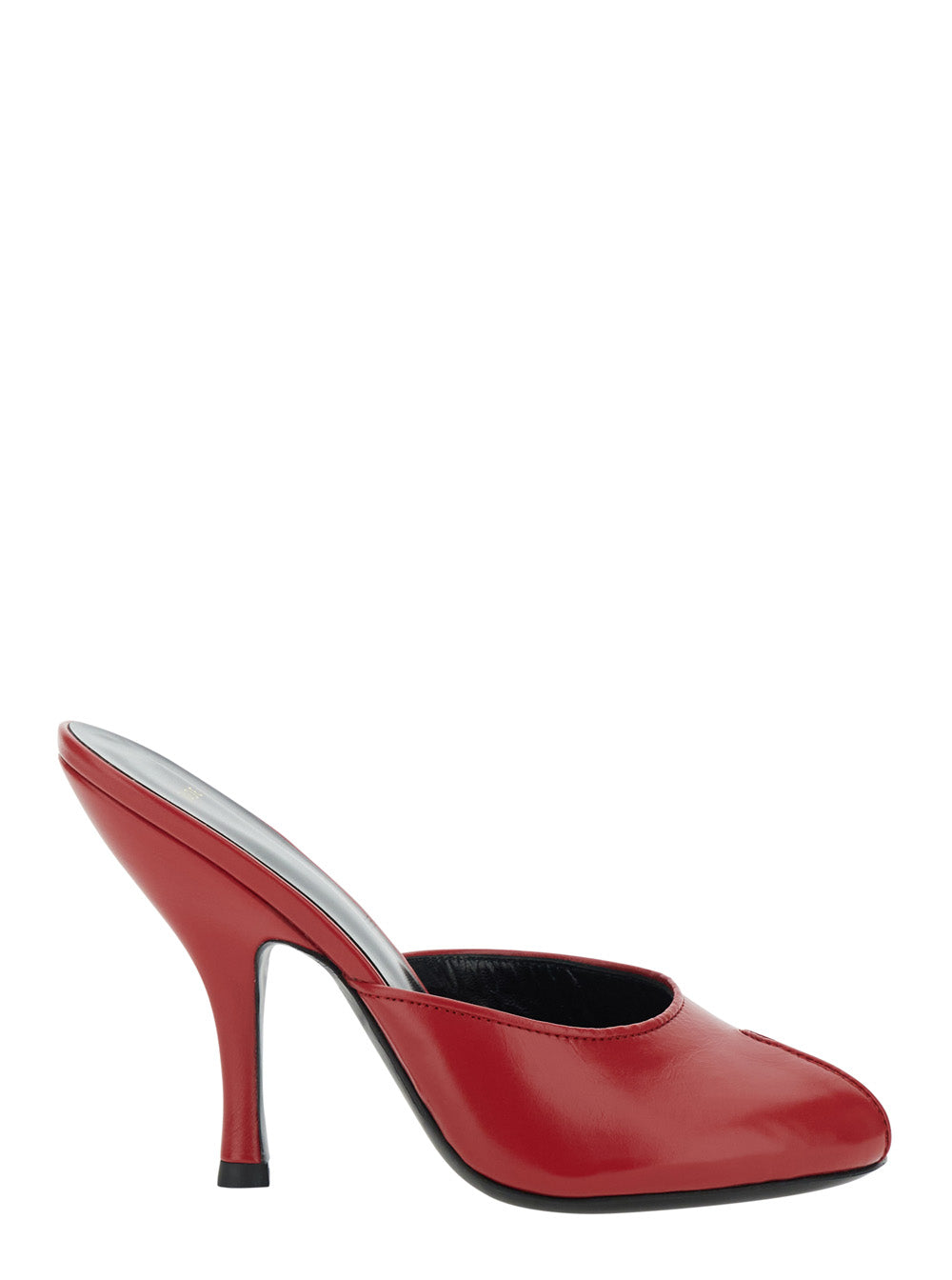 Jude Women 'Date' Red Heel Sandals With Cut-Out Toe In Leather Women JUDE