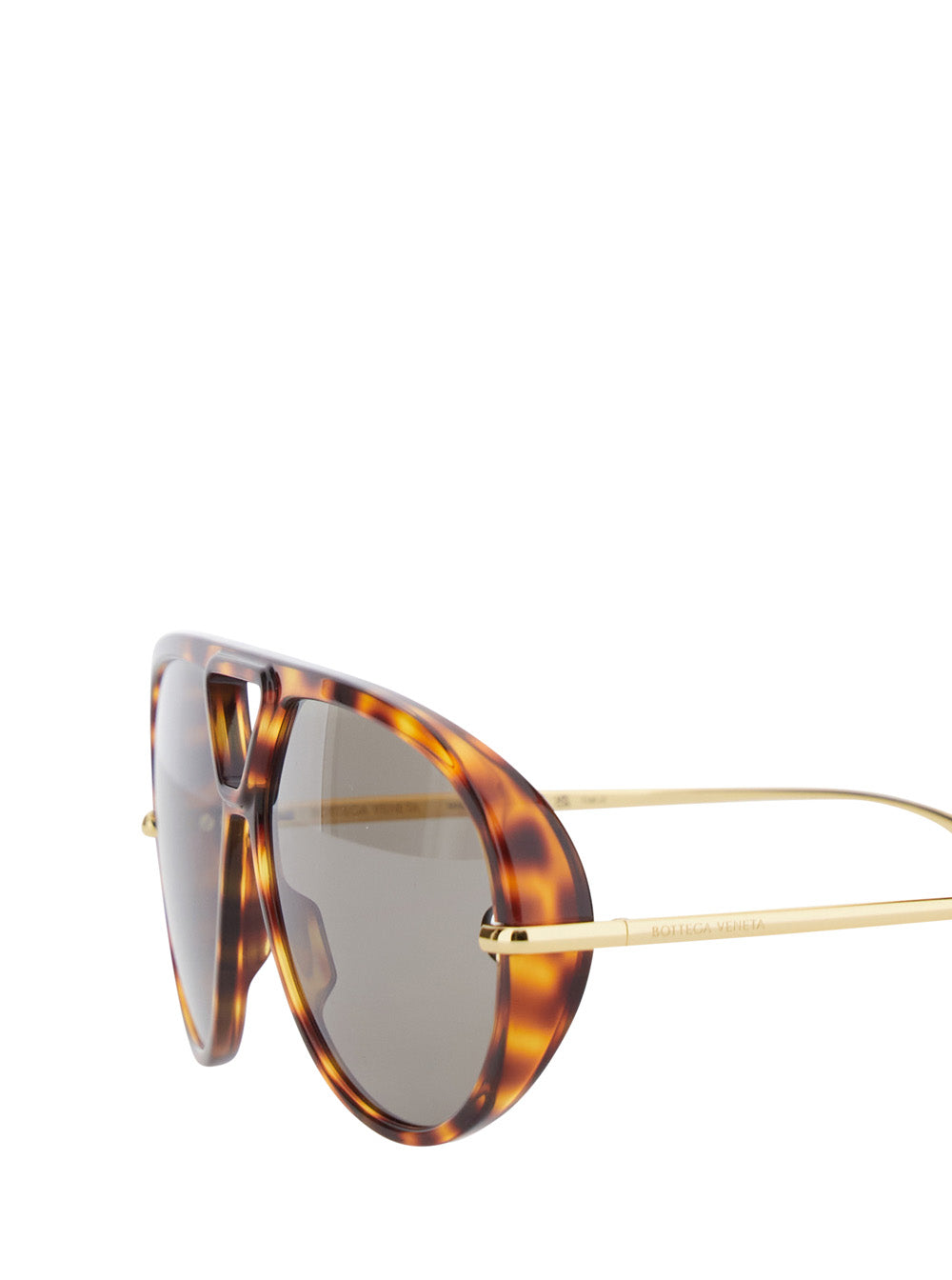 Bottega Veneta Women Brown Sunglasses With Thin Temples With Logo Lettering In Acetate For Women BOTTEGA VENETA