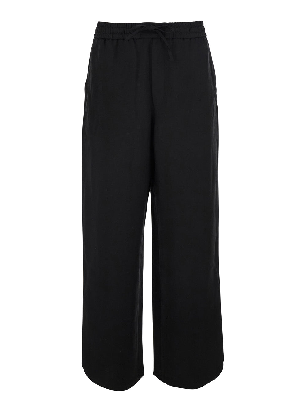 Ami Paris Men Black Pants With Elasticated Waist In Cotton Men AMI PARIS
