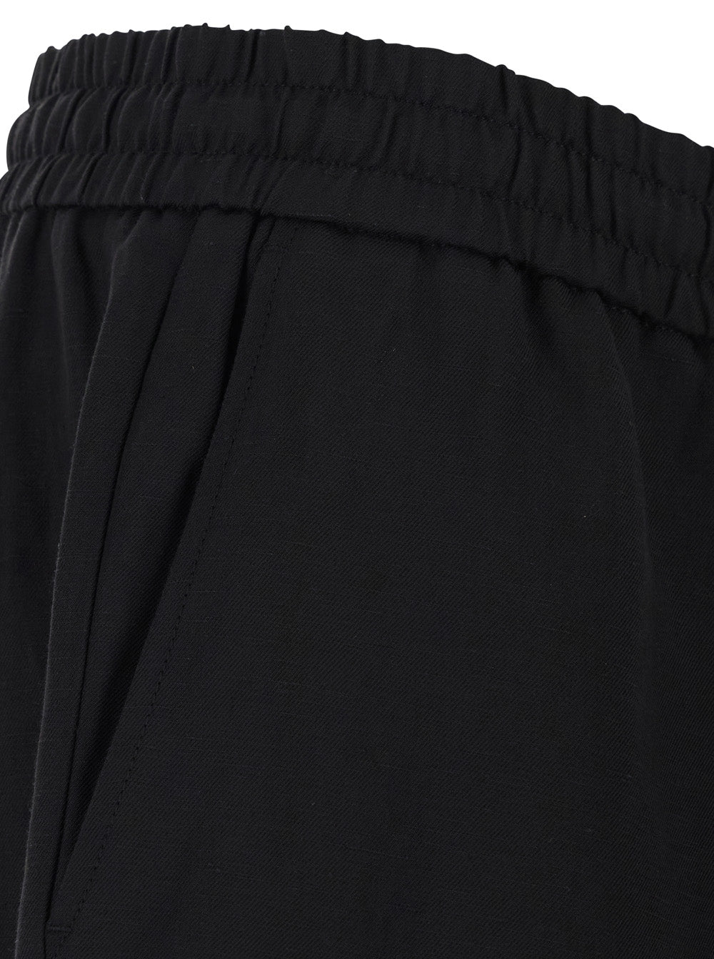 Ami Paris Men Black Pants With Elasticated Waist In Cotton Men AMI PARIS