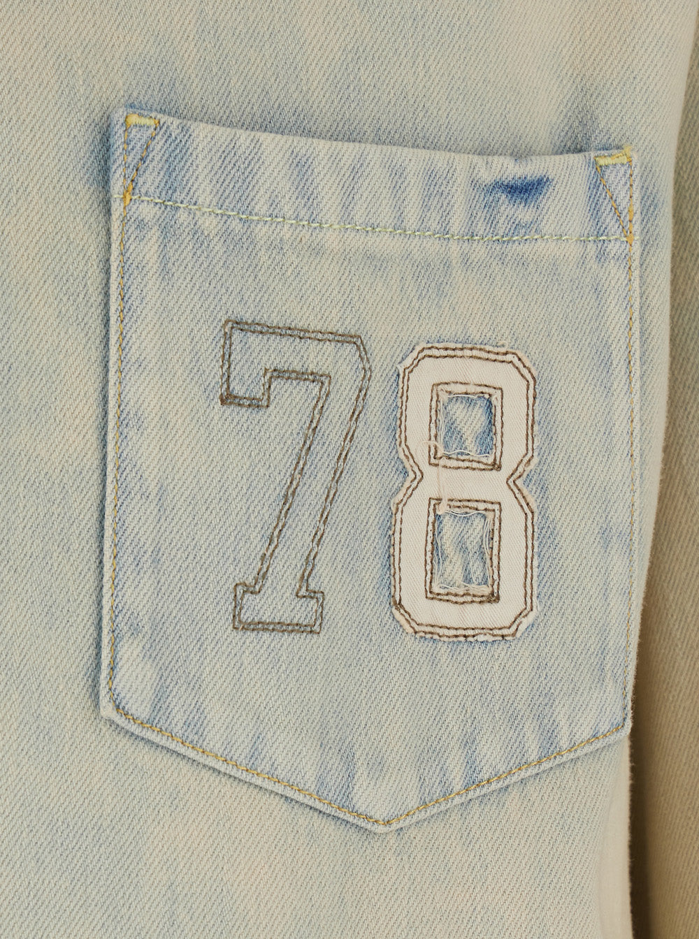 Golden Goose Men Light Blue Jacket With Classic Collar And Vintage Effect In Denim For Men GOLDEN GOOSE